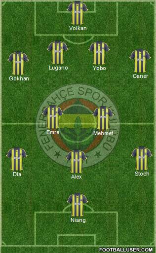 Fenerbahçe SK Formation 2010