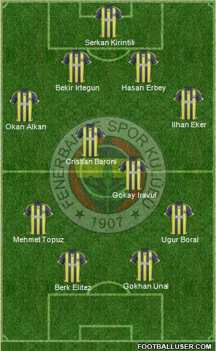 Fenerbahçe SK Formation 2010