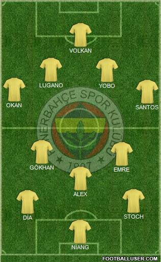Fenerbahçe SK Formation 2010