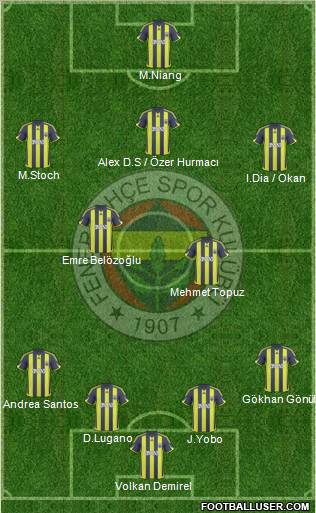Fenerbahçe SK Formation 2010
