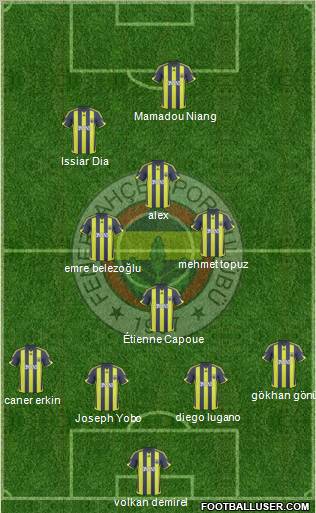 Fenerbahçe SK Formation 2010