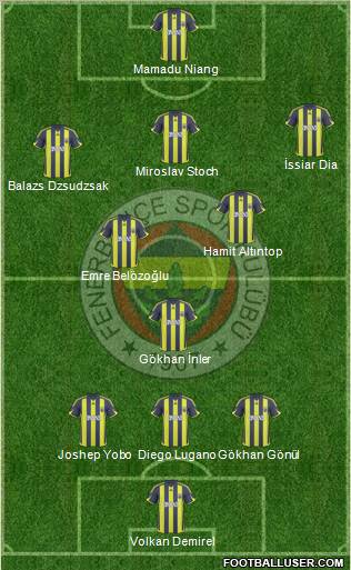 Fenerbahçe SK Formation 2010