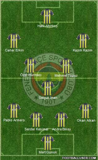Fenerbahçe SK Formation 2010