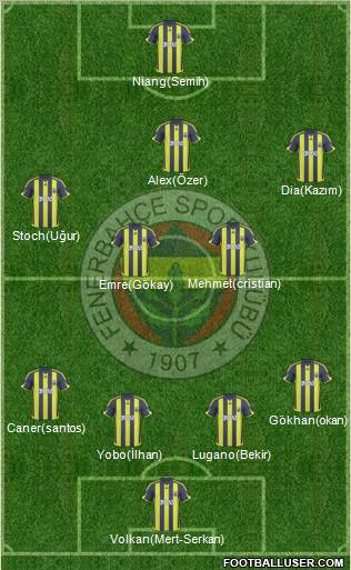 Fenerbahçe SK Formation 2010