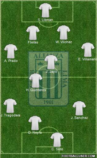 C Alianza Lima football formation