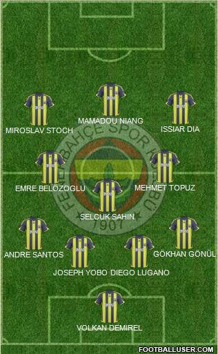 Fenerbahçe SK Formation 2010