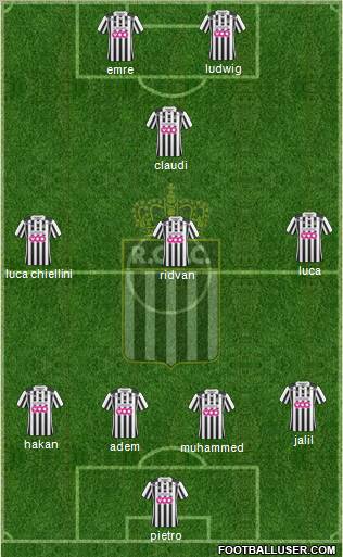 Sporting du Pays de Charleroi 4-3-1-2 football formation