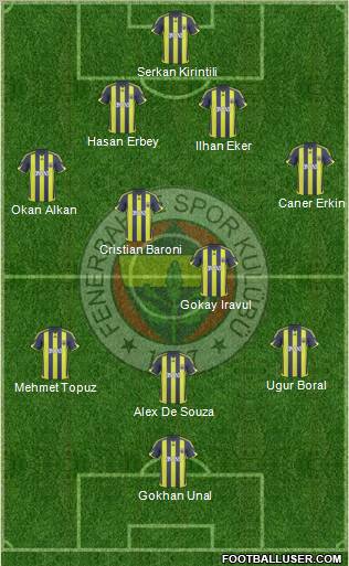 Fenerbahçe SK Formation 2010