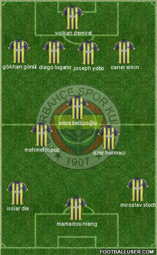 Fenerbahçe SK Formation 2010