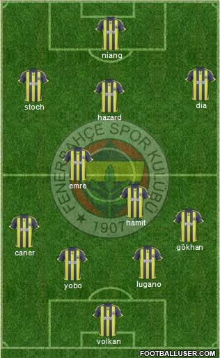 Fenerbahçe SK Formation 2010