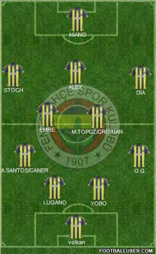 Fenerbahçe SK Formation 2010
