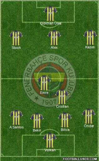 Fenerbahçe SK Formation 2010
