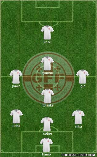 Georgia 4-2-3-1 football formation