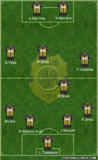 Olimpo de Bahía Blanca football formation