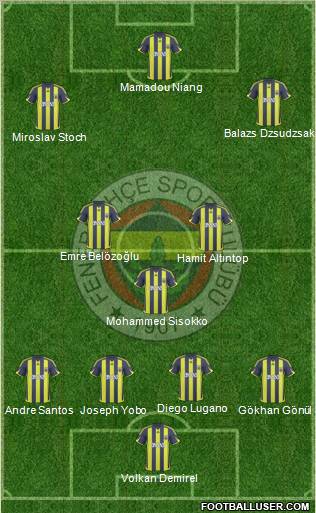 Fenerbahçe SK Formation 2010