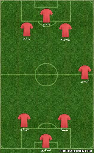 Wydad Athletic Club 3-4-3 football formation