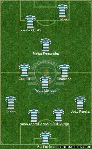 Sporting Clube de Portugal - SAD 4-3-1-2 football formation