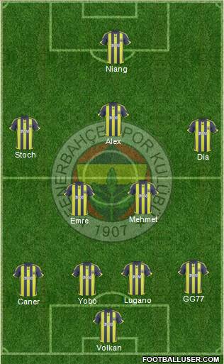 Fenerbahçe SK Formation 2010