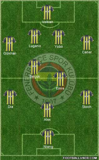 Fenerbahçe SK Formation 2010