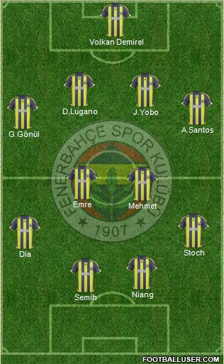 Fenerbahçe SK Formation 2010