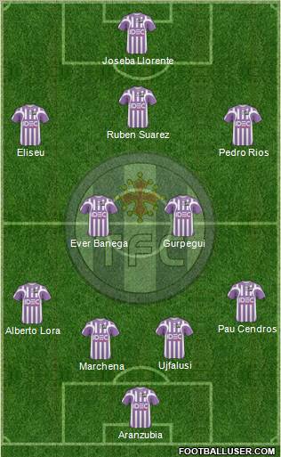 Toulouse Football Club 4-2-3-1 football formation