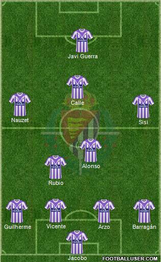 R. Valladolid C.F., S.A.D. football formation