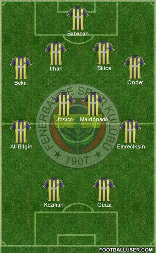 Fenerbahçe SK Formation 2010