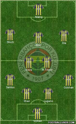 Fenerbahçe SK Formation 2010