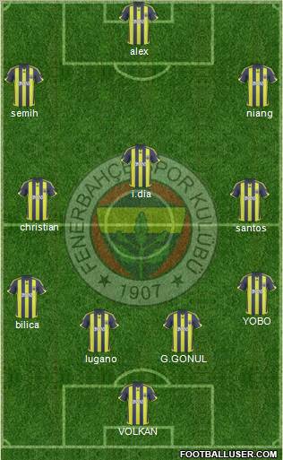 Fenerbahçe SK Formation 2010