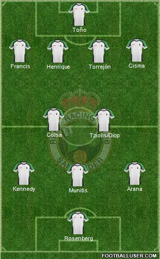 R. Racing Club S.A.D. 4-2-3-1 football formation