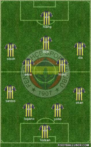 Fenerbahçe SK Formation 2010