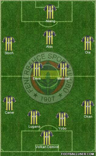 Fenerbahçe SK Formation 2010
