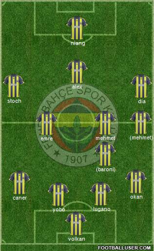 Fenerbahçe SK Formation 2010