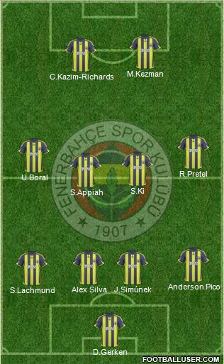 Fenerbahçe SK Formation 2010