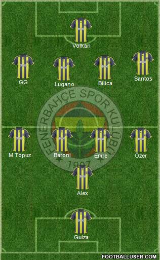 Fenerbahçe SK Formation 2010