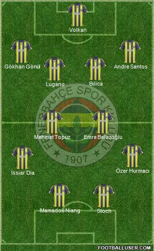 Fenerbahçe SK Formation 2010