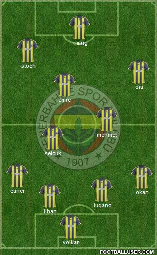 Fenerbahçe SK Formation 2010