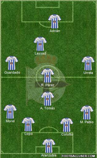 R.C. Deportivo de La Coruña S.A.D. Formation 2010