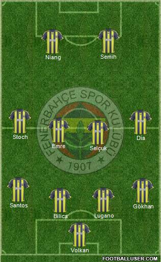 Fenerbahçe SK Formation 2010