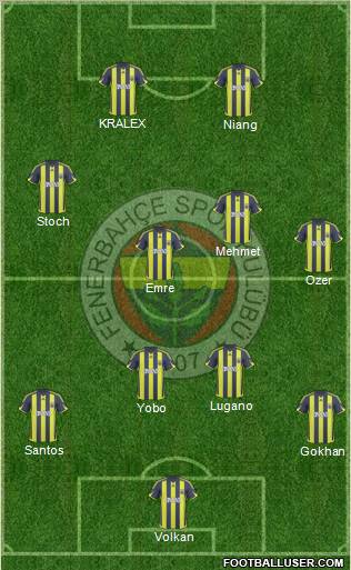 Fenerbahçe SK Formation 2010