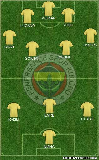 Fenerbahçe SK Formation 2010