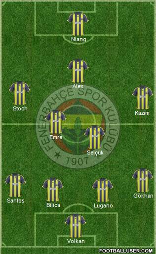 Fenerbahçe SK Formation 2010