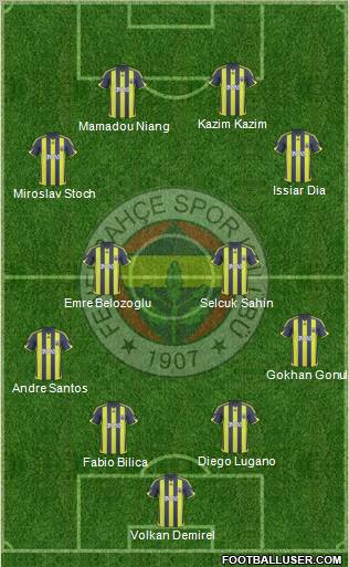 Fenerbahçe SK Formation 2010