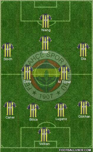 Fenerbahçe SK Formation 2010