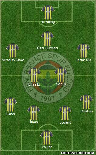 Fenerbahçe SK Formation 2010