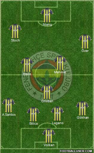 Fenerbahçe SK Formation 2010
