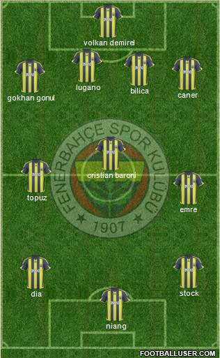 Fenerbahçe SK Formation 2010