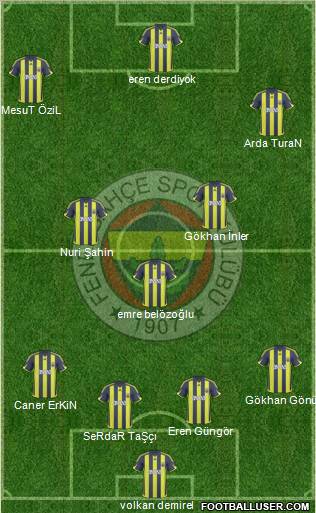 Fenerbahçe SK Formation 2010