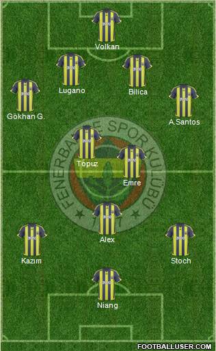 Fenerbahçe SK Formation 2010