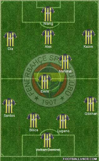 Fenerbahçe SK Formation 2010